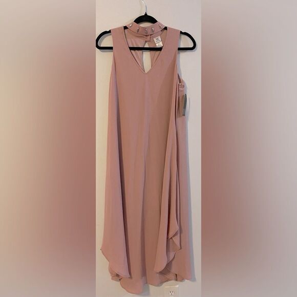 Wrapper Dresses & Skirts - NWT, Light Pink, Studded Choker, Keyhole, Floor Length Dress, Size S
